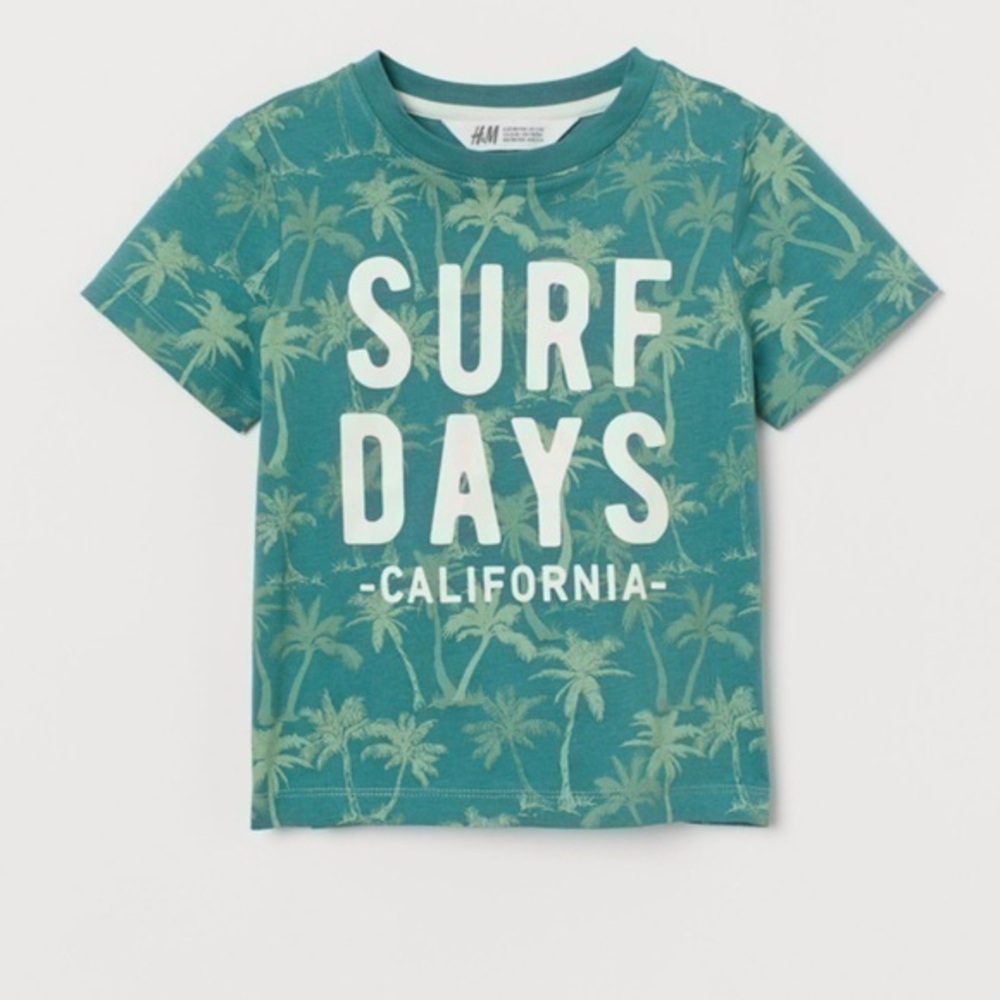 H&M T-shirt with Printed Design sz 8-10y